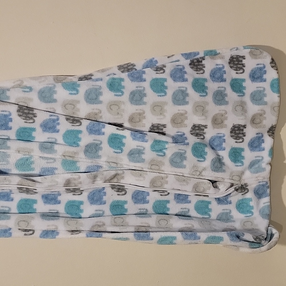 Halo sleep sack blue elephant fleece size Large 12-18 months sleep sack
